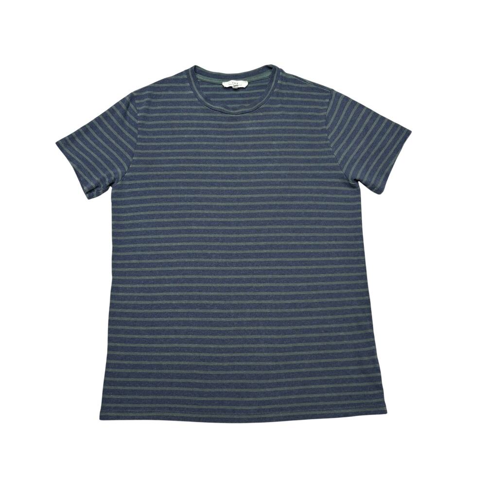 Save Khaki United Organic Hemp Stripe Crew Tee Shirt Men's Medium Minimalist